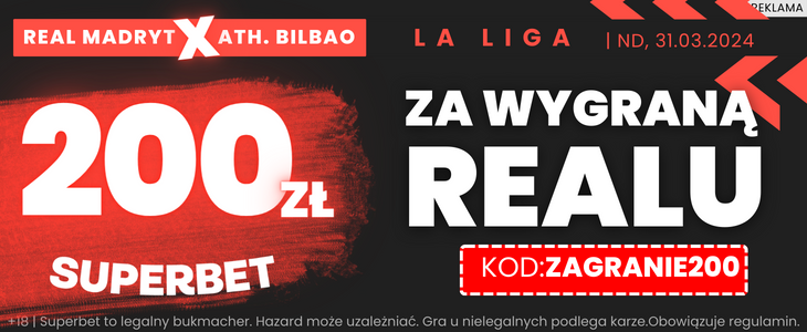 Real - Bilbao Kurs 100,00 Superbet