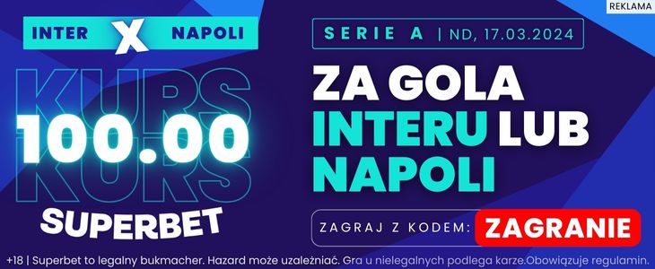 Inter - Napoli Superbet kurs 100