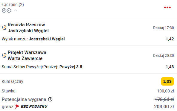 Asseco Resovia Rzeszów - Jastrzębski Węgiel, półfinały PlusLigi, play - offy, Projekt Warszawa - Warta Zawiercie, Betclic, double