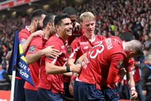 Piłkarze Lille po zdobyciu gola