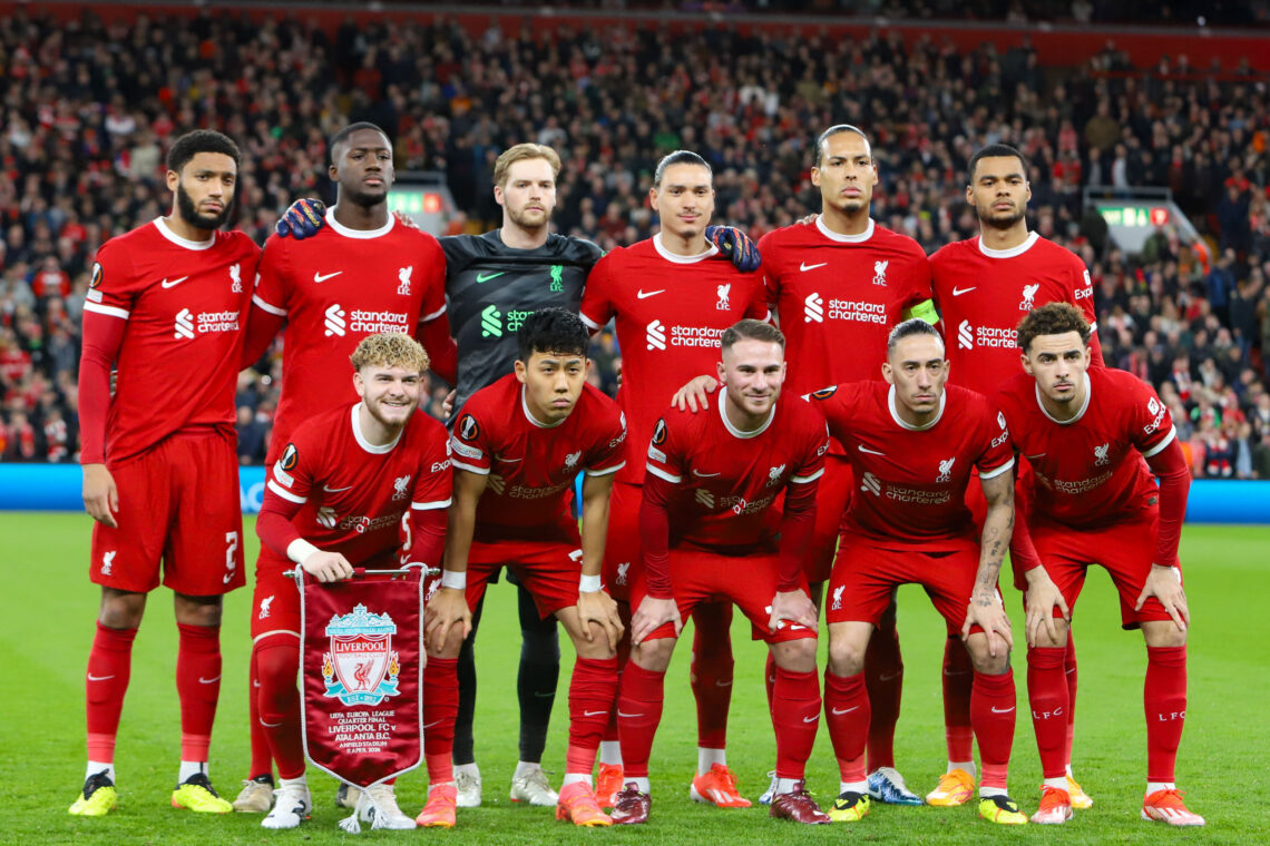 Piłkarze Liverpoolu przed rozpoczęciem meczu