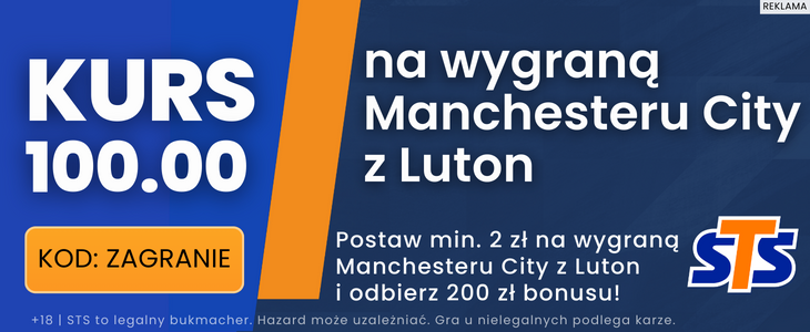 baner na Manchester City - Luton STS