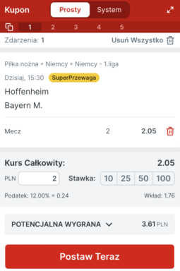 Kupon na Hoffenheim - Bayern