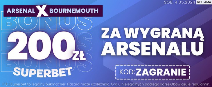 baner pod Arsenal - Bournemouth 04.05.