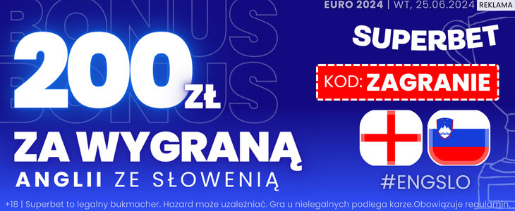 Superbet baner na Anglia - Słowenia