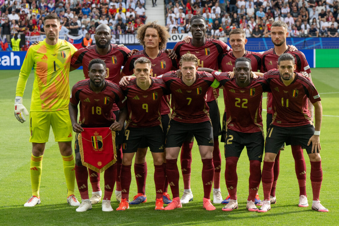 Reprezentacja Belgii przed rozpoczęciem meczu