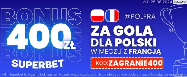 baner na Francja - Polska Superbet