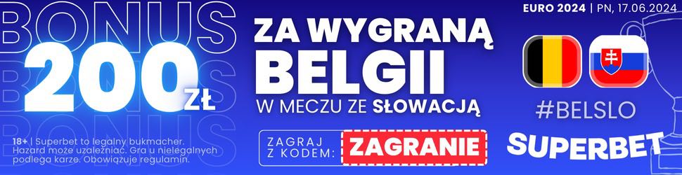 baner Superbet na Belgia - Słowacja