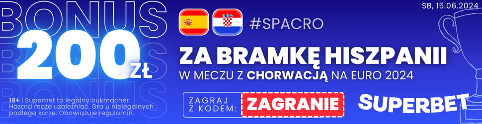 baner na Hiszpania - Chorwacja, Superbet