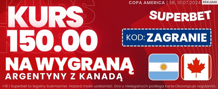 Bonus 300 PLN na wygraną Argentyny