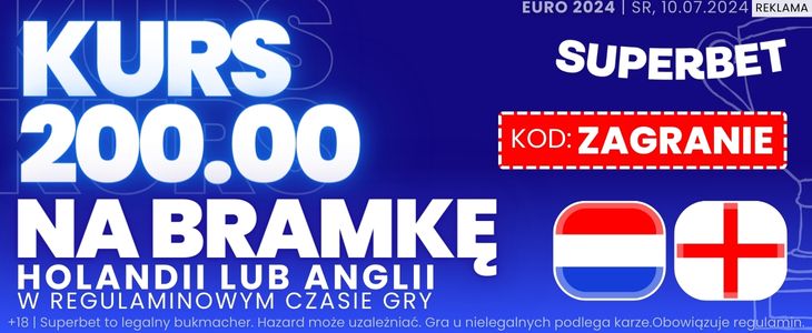 Holandia - Anglia Superbet ZAGRANIE