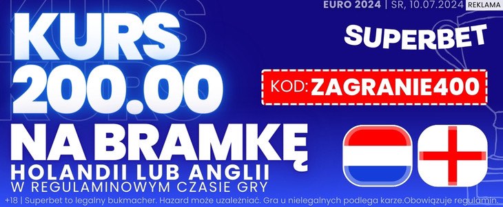 Holandia - Anglia Superbet ZAGRANIE400