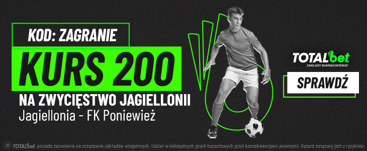 Kurs 200,00 TOTALbet Jaga - Poniewież