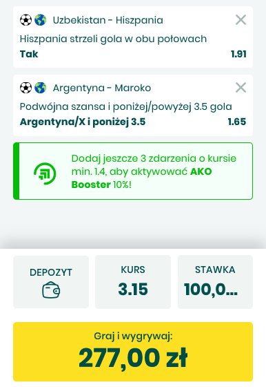 Kupon double IO piłka nożna 25.07 BETFAN