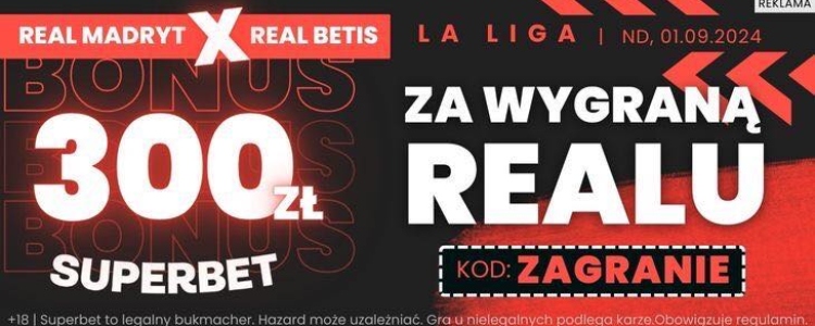 Superbet baner na Real Madryt - Betis