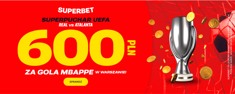 Bonus 600 PLN za gola Mbappe od Superbet