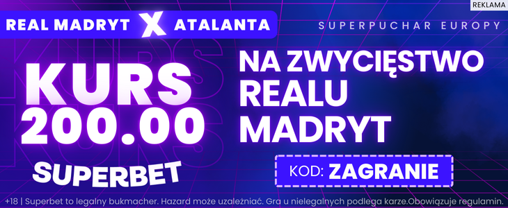 Superbet bonus na wygraną Realu