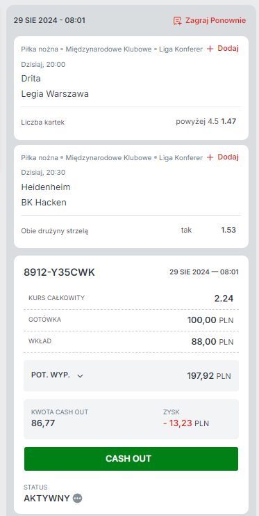 Kupon Superbet 29.08.