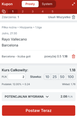 Kupon Superbet na gola Barcy