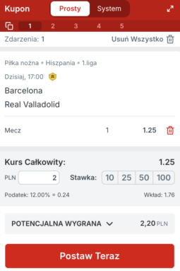 Kupon Superbet na Barcę