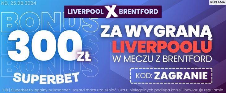 baner Superbet na Liverpool - Brentford