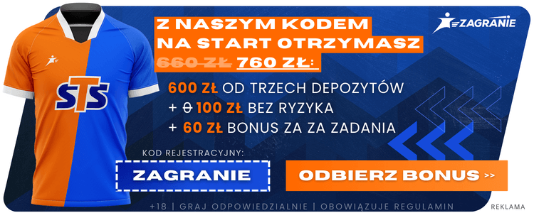 Z naszym kodem na start otrzymasz 760 PLN! 600 PLN od trzech depozytów + 100 PLN bez ryzyka + 60 PLN za bonus za zadania!