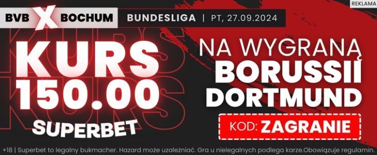 Superbet baner na mecz Borussia - Bochum