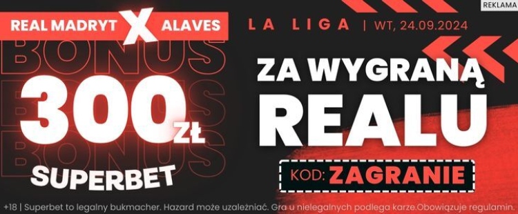 Baner Superbet na wygraną Królewskich