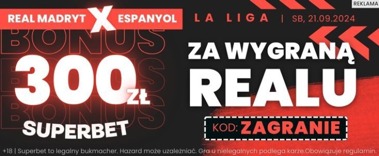 Superbet baner na Real - Espanyol