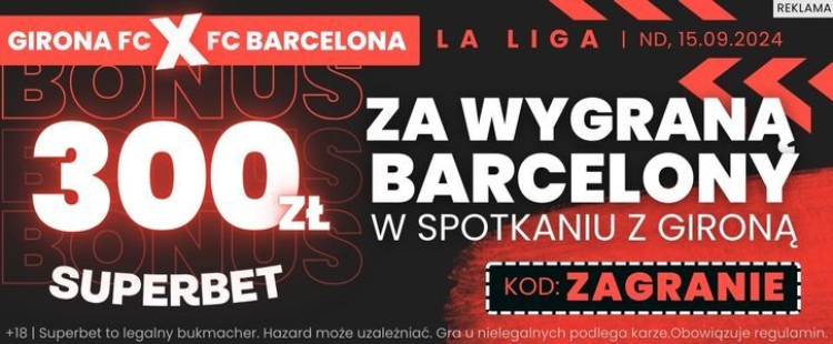 Superbet baner na zwycięstwo Barcy