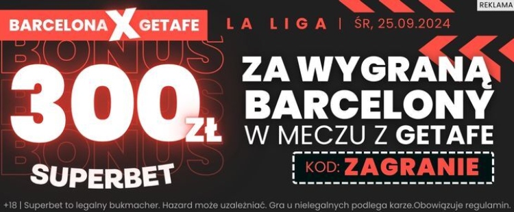 Baner Superbet na Barcelona - Getafe