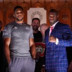 Anthony Joshua i Daniel Dubois podczas face off