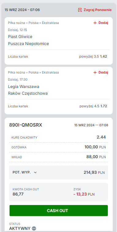 15.09. Superbet Ekstraklasa