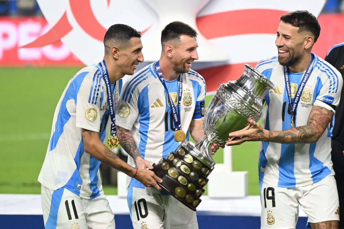 Piłkarze Argentyny po wygraniu Copa America