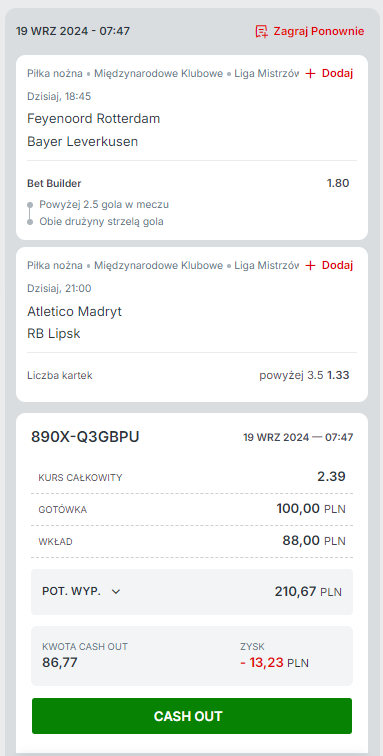 Kupon Superbet 19.09.