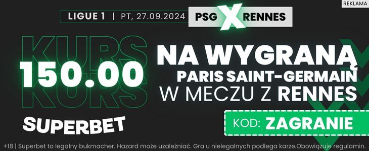 Superbet PSG - Rennes promocja