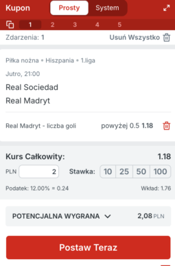 Superbet kupo na gola Realu Madryt