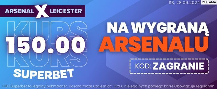 baner na Arsenal - Leicester