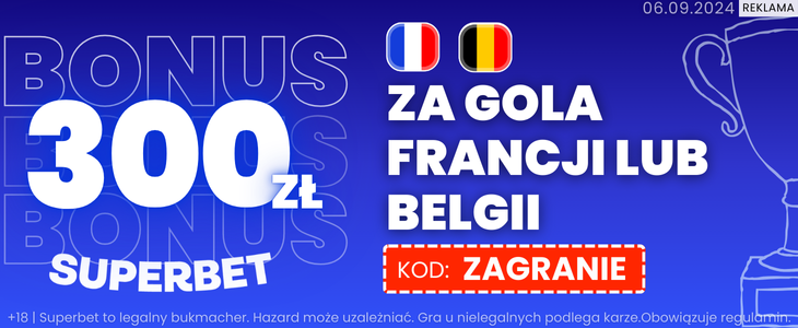 baner na Francja - Belgia 08.09.