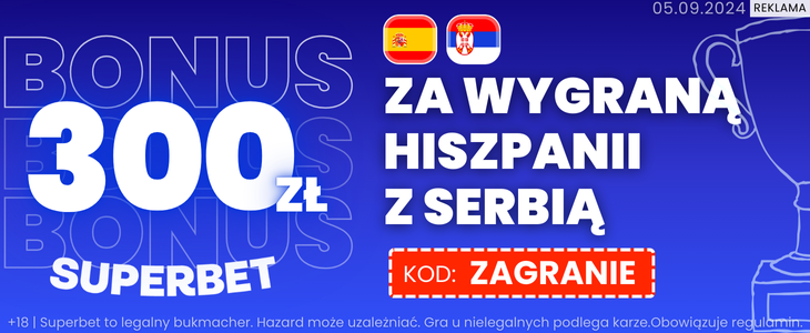 baner Superbet na Serbia - Hiszpania 05.09.