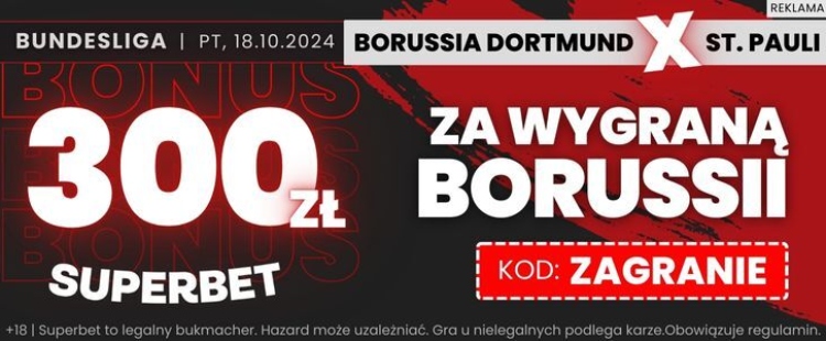 Superbet baner na wygraną Borussii