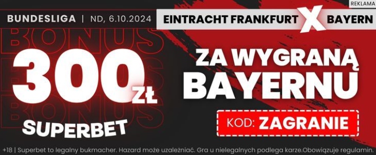 Superbet baner na Eintracht - Bayern