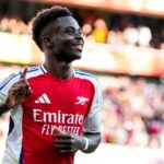 Bukayo Saka po zdobyciu gola