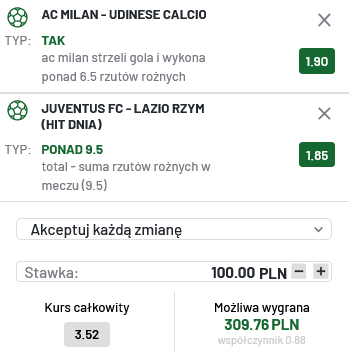 Kupon double Serie A 19 października TOTALbet