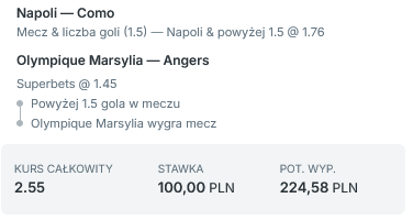 Kupon double Serie A Ligue 1 4 października Superbet