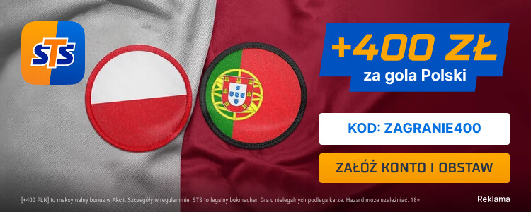 STS Polska - Portugalia promocja kod ZAGRANIE400