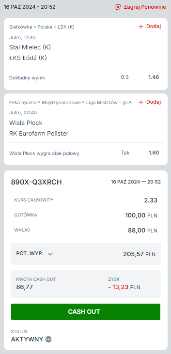 Wisła Płock - Eurofarm Pelister, ITA TOOLS Stal Mielec - ŁKS Commercecon Łódź, Liga Mistrzów, TauronLiga