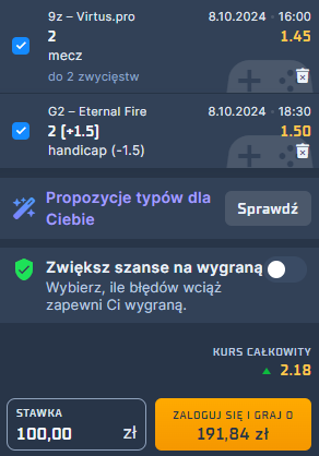 Zdjęcie na kupon esport 8.10.2024