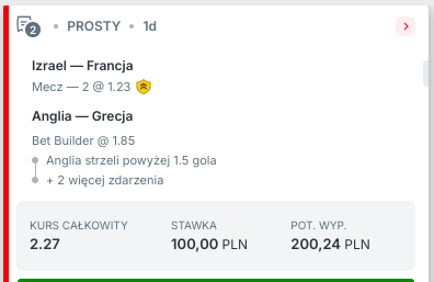 Propozycja kuponu w Superbet.