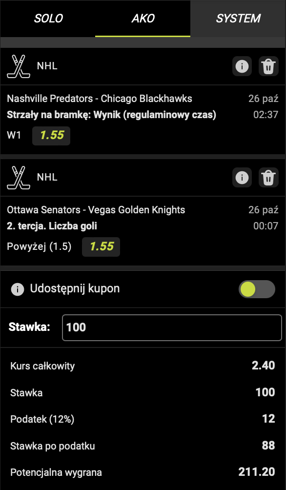 Kupon Goplusbet NHL